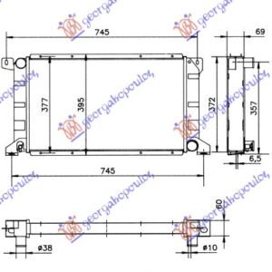 HLADNJAK MOTORA 2.5 TD (60x33.5) - FORD TRANSIT 1992-1995 (E)