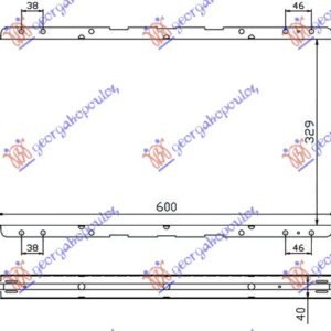 HLADNJAK MOTORA 2.5 D (-AC) (60x33) - FORD TRANSIT 1995-2000 (E)