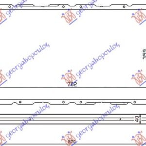 HLADNJAK MOTORA 2.5D/2.5TD (+AC) (70.2x36) - FORD TRANSIT 1995-2000 (E)