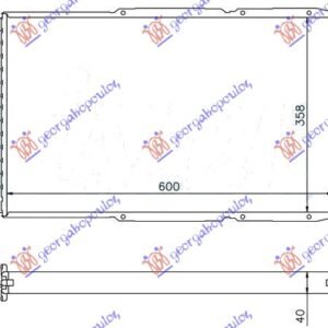 HLADNJAK MOTORA 2.5 TD (-AC) (60x36) - FORD TRANSIT 1995-2000 (E)