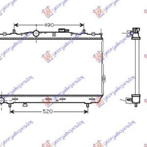 HLADNJAK MOTORA 1.6/2.0i16V (37.5x67x1.9) - HYUNDAI ELANTRA 2004-2007 (HD)