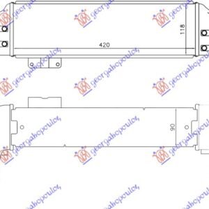 HLADNJAK INTERKULERA 2.5 CRDi (420x120x90) 06- - KIA SORENTO 2002-2009 (JC)