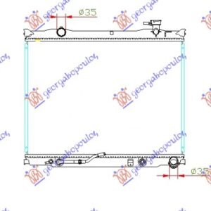 HLADNJAK MOTORA 2.5 CRDi (AUTO) (+/-AC) (46.5x62.8) 06- SA POKLOPCEM - KIA SORENTO 2002-2009 (JC)