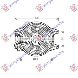 VENTILATOR KOMPLET (BENZIN/DIZEL) - KIA SORENTO 2002-2009 (JC)