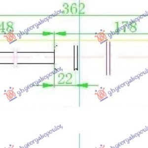 AMORTIZER GEPEK STAKLA (362L-100N) - KIA SORENTO 2002-2009 (JC)