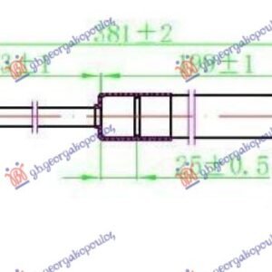 AMORTIZER GEPEK STAKLA (385L-140N) - HYUNDAI TUCSON I 2004-2010 (JM)