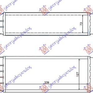 HLADNJAK INTERKULERA 1.8 TD (33x12x73) - FORD MONDEO 1996-2000 (BAP)