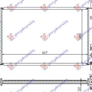 HLADNJAK MOTORA 1.6/1.8/2.0Icc 16V (+/-AC) (62x39.5) - FORD MONDEO 1996-2000 (BAP)