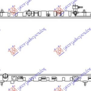 HLADNJAK MOTORA 2.0/2.4 16V (MAN) (+/-AC) (72x40) - HYUNDAI SANTA FE 2000-2005 (SM)