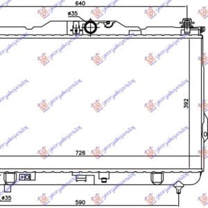 HLADNJAK MOTORA 2.0 CRDI (MAN) (+/-AC) (72.6x39.2) CEV 8mm - HYUNDAI SANTA FE 2000-2005 (SM)