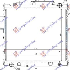 HLADNJAK MOTORA 2.0 16V (+/-AC) (45x52.4) - KIA SPORTAGE 1995-2004 (K00)