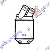 HLADNJAK INTERKULERA 1.9 TD (182x205x85) - RENAULT MEGANE SDN 1996-1998 (LM0/LM1)