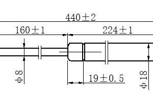 AMORTIZER GEPEK VRATA (440.5L-520N) - RENAULT MEGANE SDN 1996-1998 (LM0/LM1)
