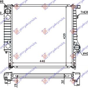 HLADNJAK MOTORA 2.0/2.5 BENZIN 6 CILINDARA (44x44x32) - BMW SERIES 3 1983-1987 (E30)