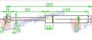 AMORTIZER HAUBE (255L-350N) - BMW SERIES 3 1983-1987 (E30)
