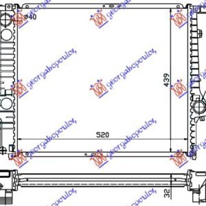 HLADNJAK MOTORA ZA SVE MODELE BENZIN (MAN) (-AC) (440x330x32) - BMW SERIES 5 1988-1995 (E34)
