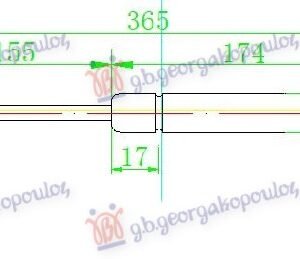 AMORTIZER HAUBE (365L-320N) - BMW SERIES 3 SDN 1990-1998 (E36)