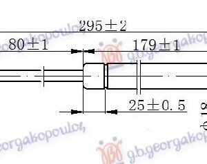 AMORTIZER GEPEK VRATA (295L-480N) - BMW SERIES 3 SDN 1990-1998 (E36)