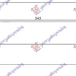 HLADNJAK INTERKULERA 2.0-2.5-3.0 (520D-525D-530D) DIZEL (543x100x105) - BMW SERIES 5 2003-2010 (E60/E61)
