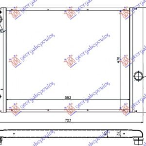 HLADNJAK MOTORA ZA SVE MODELE BENZIN (AUTO) (62x49) - BMW SERIES 5 2003-2010 (E60/E61)