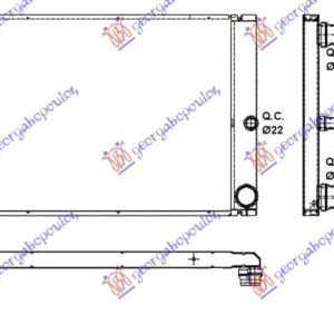 HLADNJAK MOTORA 2.0/2.5-3.0 DIZEL (AUTO) (+AC) (59.3x36.6x3.2) - BMW SERIES 5 2003-2010 (E60/E61)