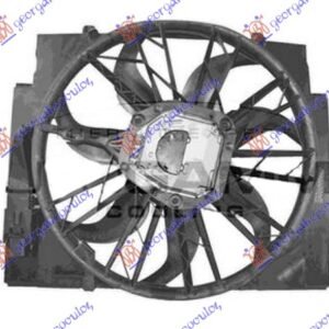 VENTILATOR KOMPLET (2.0/2.5-3.0 DIZEL) (500mm) (600W) (3 PIN) - BMW SERIES 5 2003-2010 (E60/E61)