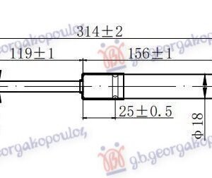 AMORTIZER HAUBE (313L-330N) - BMW SERIES 5 2003-2010 (E60/E61)
