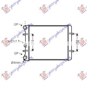 HLADNJAK MOTORA 1.4/1.6 (MAN) (-AC) (43x41.5x2.3) - VW GOLF IV 1998-2004 (1J1/1J5)