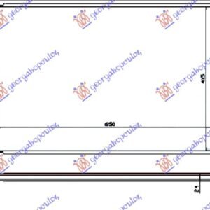HLADNJAK MOTORA ZA SVE MODELE BENZIN/DIZEL (MANUAL/AUTOMATIC) (+/-AC) (65x41.5) (NISSENS) - VW GOLF IV 1998-2004 (1J1/1J5)