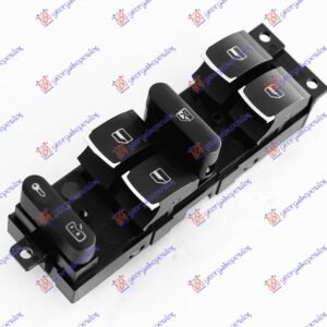 PREKIDAC U PREDNJIM VRATIMA HROM (4 TASTERA) (9 PIN) - VW GOLF IV 1998-2004 (1J1/1J5)