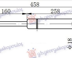 AMORTIZER HAUBE (460L-300N) - CITROEN XSARA 1997-2000 (N1/N0/N2)