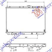 HLADNJAK MOTORA 1.6/1.8/2.0 BENZIN (+/-AC) (402x655x16 (KOYO) - VOLVO S40/V40 1995-2000 (644/645)
