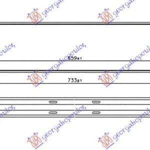 HLADNJAK INTERKULERA 2.0T-3.0T6 BENZIN - 2.0D-2.4D5 DIZEL (660x145x64) - VOLVO S80 2006-2013 (184/124)
