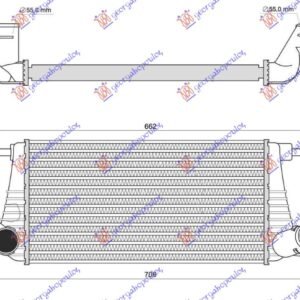HLADNJAK INTERKULERA 1.6 SX JCW BENZIN (510x261) - MINI COOPER/ONE 2006-2011 (R56)