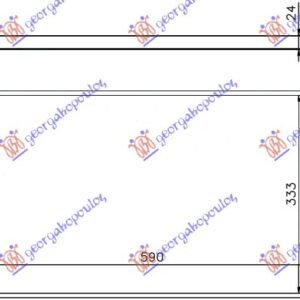 HLADNJAK MOTORA 1.6 T. BENZIN - 1.6/2.0 DIZEL (59x33.4) - MINI COOPER/ONE 2006-2011 (R56)