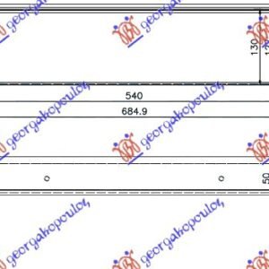 HLADNJAK INTERKULERA 2.0TD (54x129x50) (50-50) - BMW SERIES 3 SDN 1999-2002 (E46)