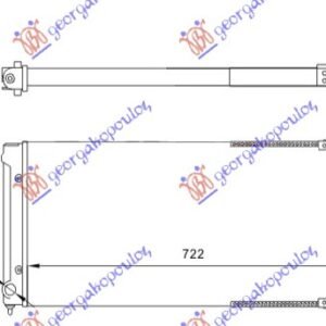 HLADNJAK MOTORA 1.6/1.8 (+AC) (72x32) - VW PASSAT 1989-1993 (3A2/35I/3A5)