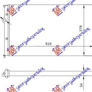 HLADNJAK MOTORA 1.9 TDI (62.5x37.9x3.2) - VW PASSAT 1989-1993 (3A2/35I/3A5)