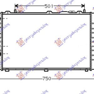 HLADNJAK MOTORA 1.6/2.0 BENZ / 1.9 Tdi (59.6x35.8x44) - AUDI 80 1991-1994 (8C2/8C5)
