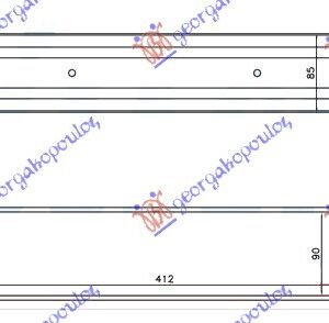 HLADNJAK INTERKULERA 2.0-2.2 TDCi-TDDi (412x91x85) - FORD MONDEO 2000-2007 (B5Y)