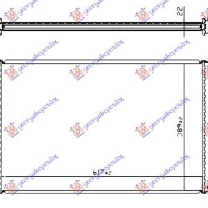HLADNJAK MOTORA 1.8/2.0 BENZIN (MAN/AUTO) (+AC) (62x40.5) - FORD MONDEO 2000-2007 (B5Y)