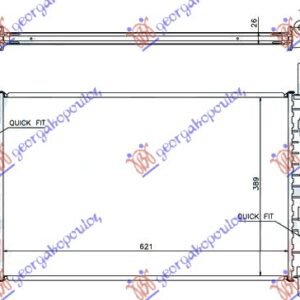 HLADNJAK MOTORA DIZEL (+AC) (62x39.7) 02- - FORD MONDEO 2000-2007 (B5Y)