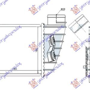 HLADNJAK INTERKULERA 1.8T (S3) (185x165x85) - AUDI A3 1996-2003 (8L1)