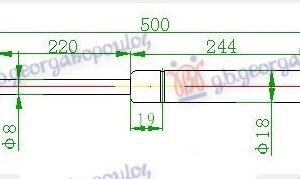 AMORTIZER GEPEK VRATA -00 (500L-420N) - AUDI A3 1996-2003 (8L1)