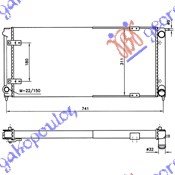 HLADNJAK MOTORA BENZIN/DIZEL (+AC) (67.5x32x3.4) - VW GOLF II 1984-1988 (19E/1G1)