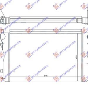 HLADNJAK INTERKULERA 2.0 (S3) (610x410x40) 55 CEO ALUMINIJUM - AUDI A3 2003-2008 (8P1/8PA)