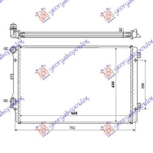HLADNJAK MOTORA 1.8/2.0 TFSi BENZIN (650x450x34) (MEHANICKI SPOJ) - AUDI A3 2003-2008 (8P1/8PA)