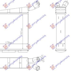 HLADNJAK MOTORA DODATNI 2.0/3.2 BENZIN - 1.6/2.0 DIZEL (MANUELNI/AUTOMATSKI) (161x178) - AUDI A3 2003-2008 (8P1/8PA)