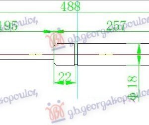 AMORTIZER GEPEK VRATA (485L-460N) - AUDI A3 2003-2008 (8P1/8PA)
