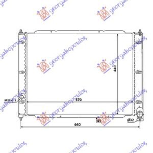 HLADNJAK MOTORA 1.6/1.7D (57x44) - VW TRANSPORTER 1979-1991 (T3) (25/24)